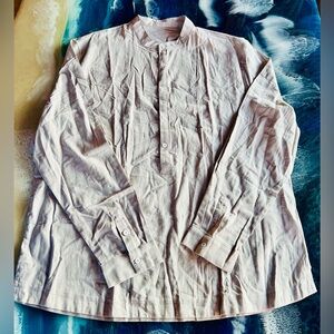 BUNDLE ONLY! NWOT Mens GREY Cotton/Flax Long Sleeve Shirt Size XXL